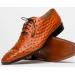 Marco Di Milano "Criss" Brandy Fully Wrapped Genuine Ostrich Quill Dress Shoes